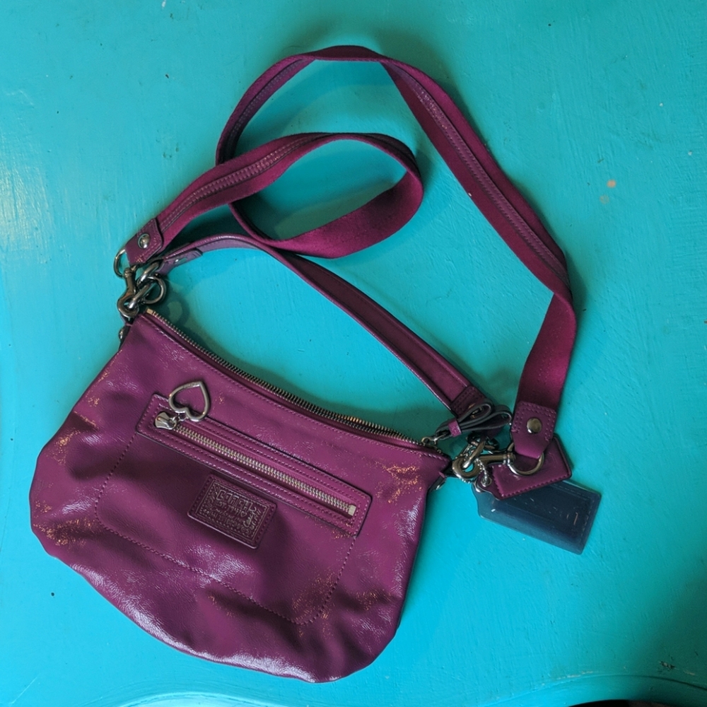 Purple Coach Purse w/ Keychains